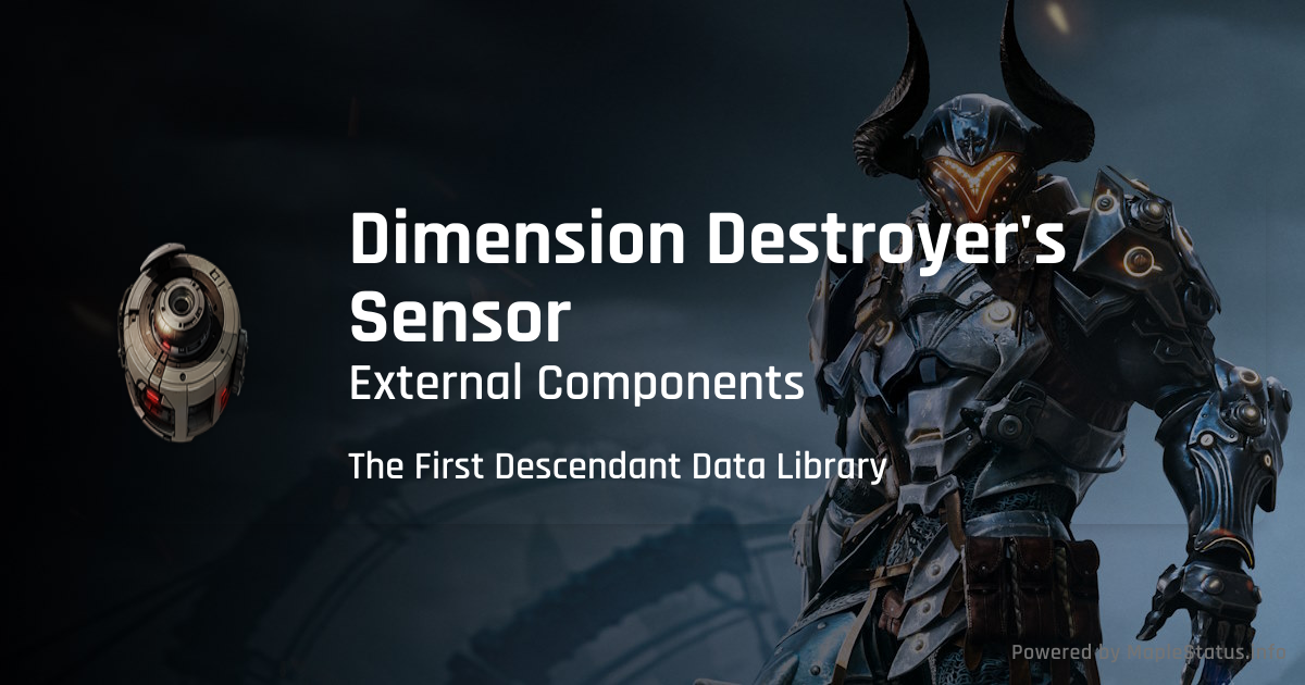 Dimension Destroyer's Sensor - External Components - The First ...